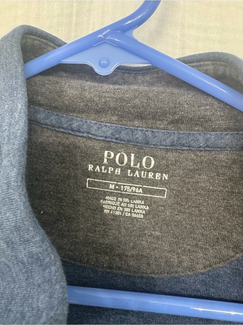 Polo by Ralph Lauren Heather Navy Half-Zip Pullover with Red Pony